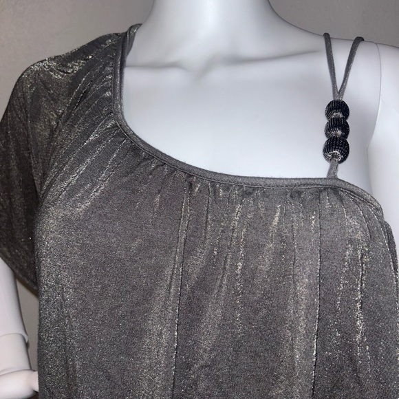 One Shoulder Top with beaded spaghetti strap. - Picture 4 of 9